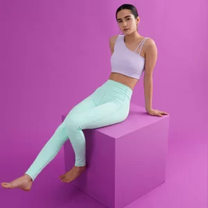 AddElm High Waist Solid Color Leggings – Mint